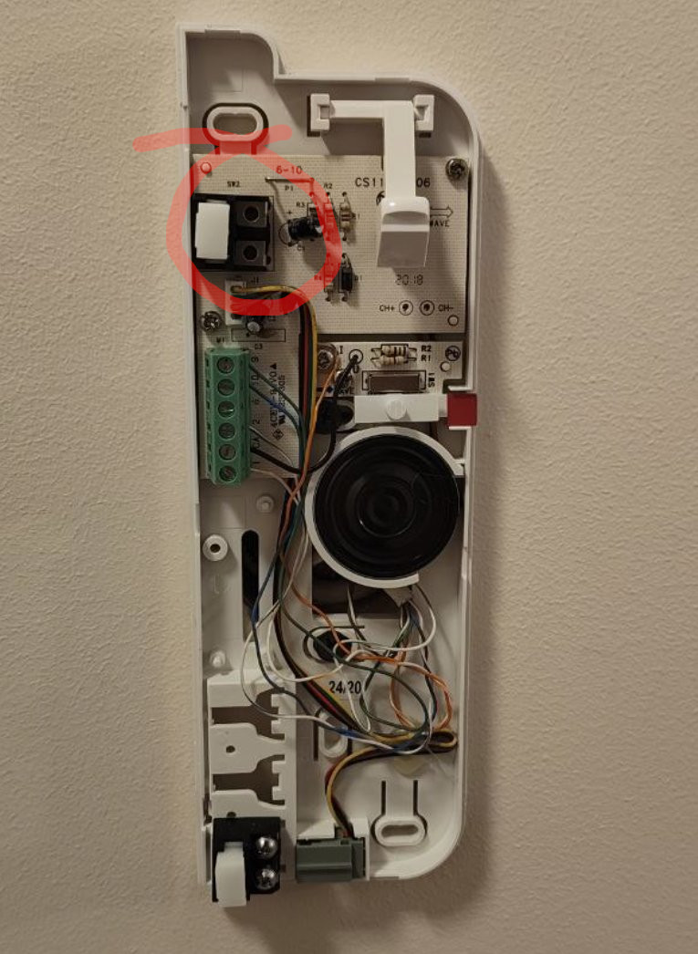 intercom internals, case open